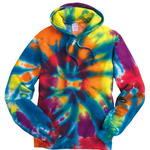 Rainbow Multi-Color Cut-Spiral Hooded Sweatshirt