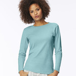 Garment-Dyed Women's Ringspun Long Sleeve T-Shirt