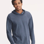 Garment-Dyed Heavyweight Hooded Long Sleeve T-Shirt