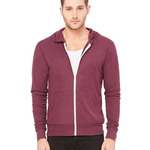 Triblend Lightweight Full-Zip Hooded Long Sleeve Tee