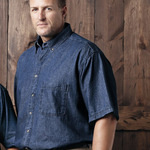 Denim Short Sleeve Shirt Tall Sizes