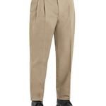 Pleated Twill Slacks - Odd & Extended Sizes