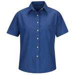 Women's Short Sleeve Oxford Dress Shirt