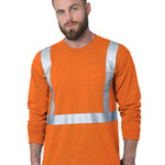 USA-Made 50/50 Hi-Visibility Long Sleeve Pocket T-Shirt